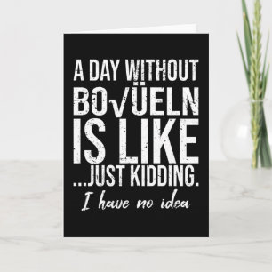 Boßeln funny sports gift idea card