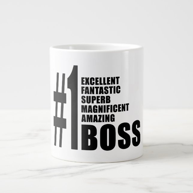 Bosses Birthdays Gifts : Number One Boss Large Coffee Mug (Front)