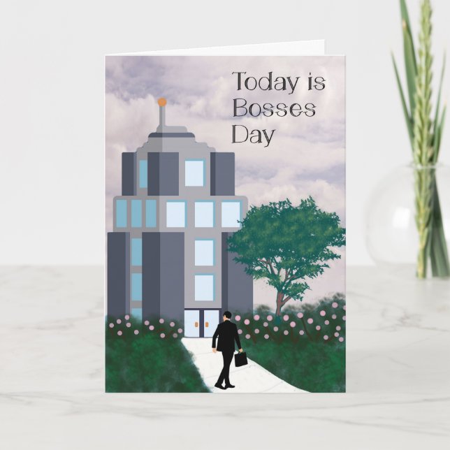 Bosses Day Card, Building and Boss Card (Front)