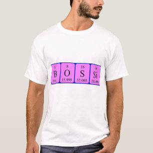 Bossi men's periodic table name shirt