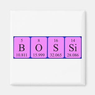 Bossi periodic table name magnet
