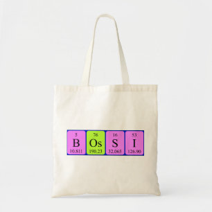 Bossi periodic table name tote bag