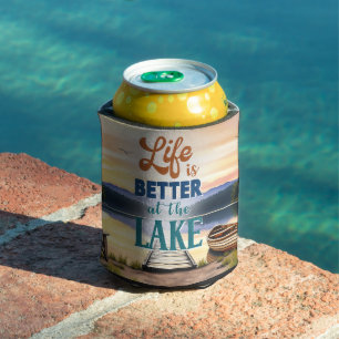 Bossman's Life is Better At The Lake Can Cooler