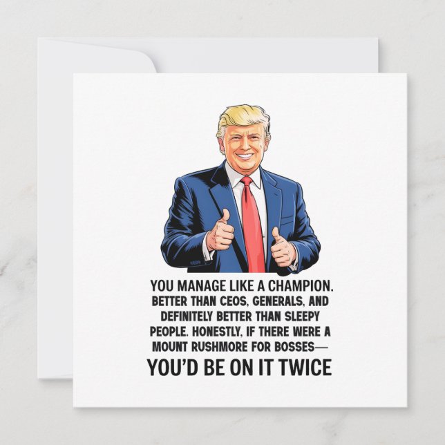 Boss's Day Thank you Boss  Card (Front)