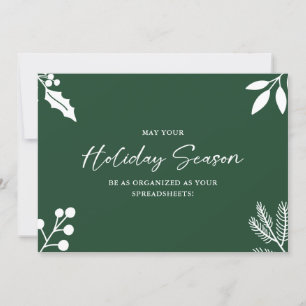 Boss's Excel-lent Holidays Funny Sayings Holiday Card