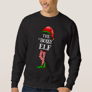 Bossy Elf Matching Family Group Christmas Sweatshirt