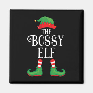 Bossy Elf Matching Group Xmas Funny Family Christm Magnet