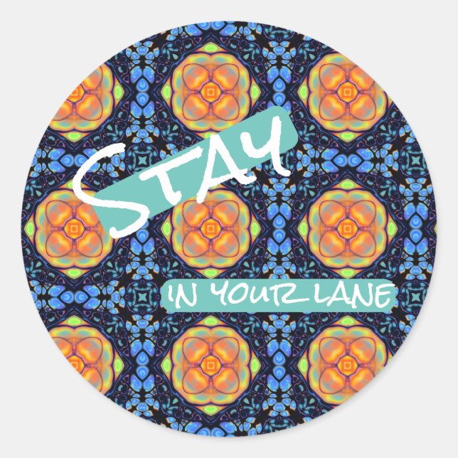 bossy girl classic round sticker (Front)