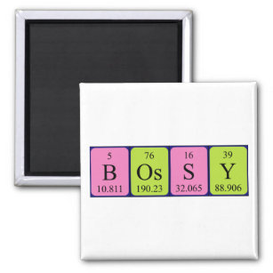 Bossy periodic table name magnet