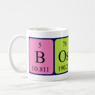 Bossy periodic table name mug