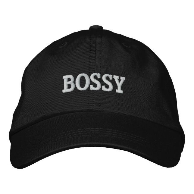 Bossy Personalised Adjustable Hat (Front)