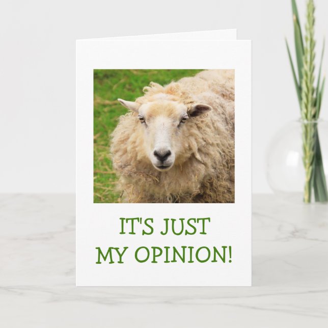 Bossy Sheep Advice Wisdom Get Well Card (Front)