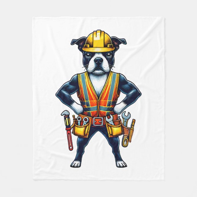 Bostie Astronaut Fleece Blanket (Front)