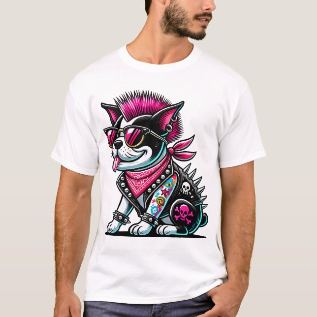 Bostie Punk Design T-Shirt (Front)