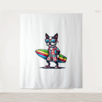 Bostie Surfer Vibes Design Tapestry