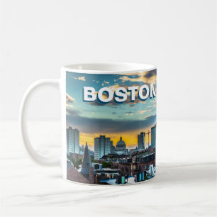 Bosto Coffee Mug Massachusetts City Skyline Gift
