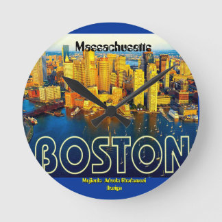 boston 2, Massachusetts - Customised Round Clock