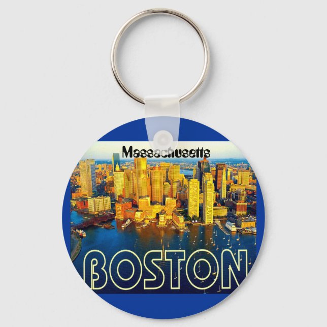 boston 2, Massachusetts Key Ring (Front)