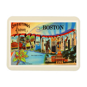 Boston #2 Massachusetts MA Vintage Travel Souvenir Magnet