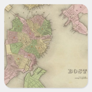 Boston 2 square sticker