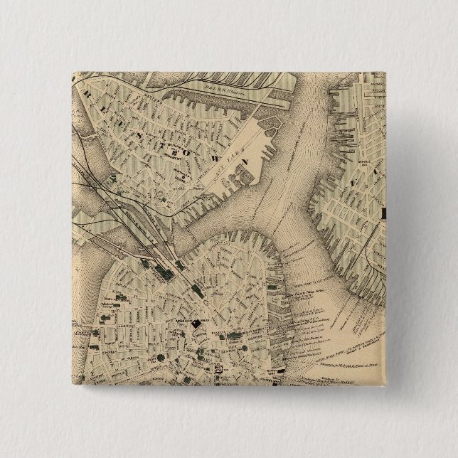 Boston 3 15 cm square badge (Front)