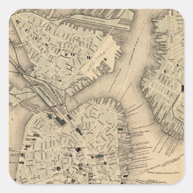 Boston 3 square sticker (Front)