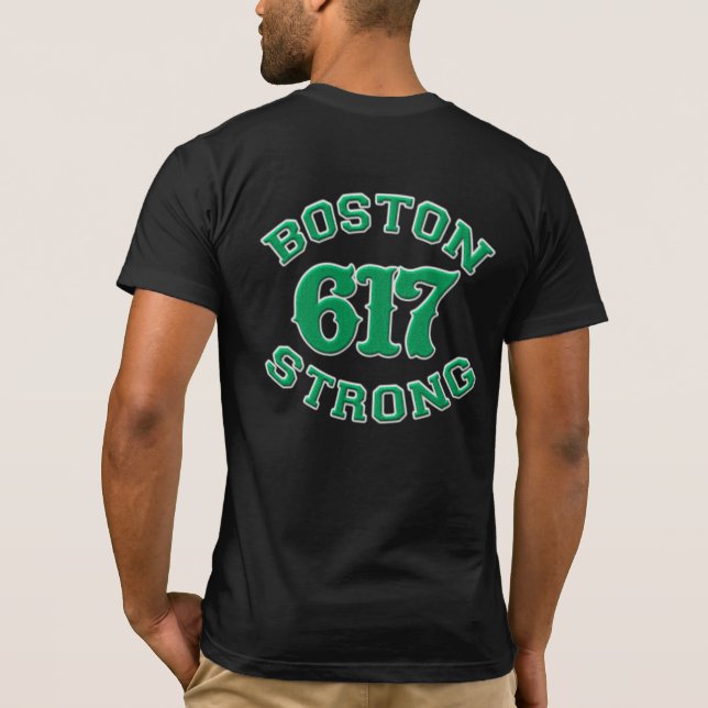BOSTON 617 STRONG 3D Patch T-Shirt (Back)