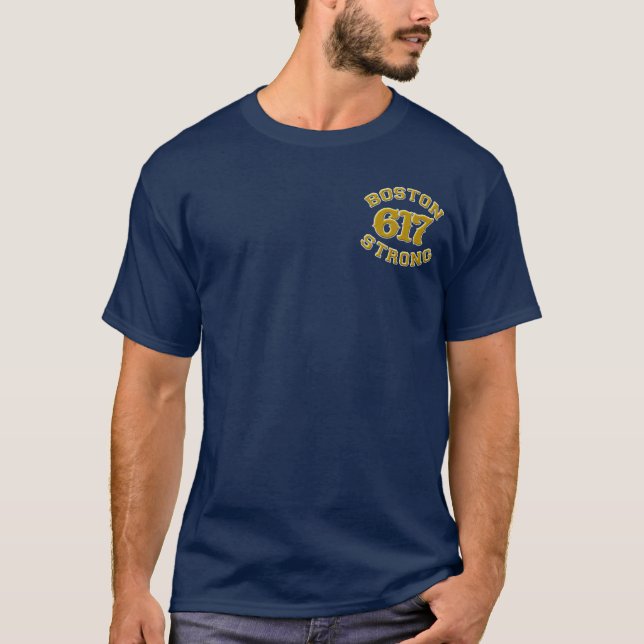 BOSTON 617 STRONG 3D Patch T-Shirt (Front)