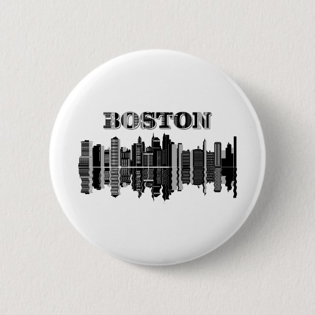 Boston 6 Cm Round Badge (Front)