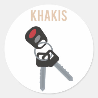 Boston Accent Car Keys Classic Round Sticker