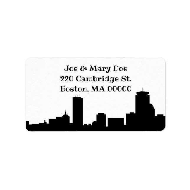 "Boston" Address Labels (Front)