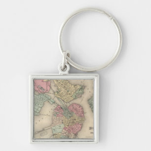 Boston and Adjacent Cities Key Ring