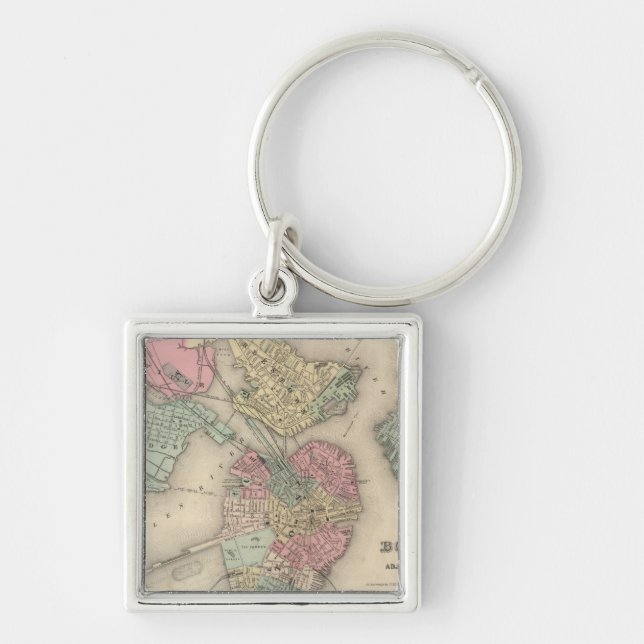 Boston and Adjacent Cities Key Ring (Front)