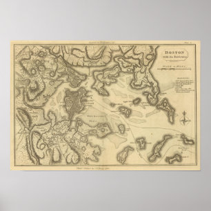 Boston and Its Environs Poster