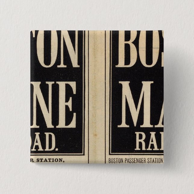 Boston and Maine Railroad 15 Cm Square Badge (Front)