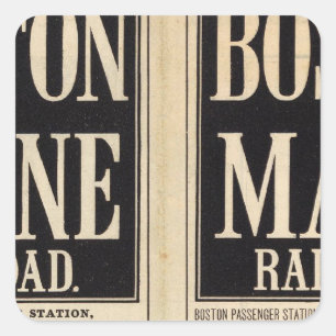 Boston and Maine Railroad Square Sticker