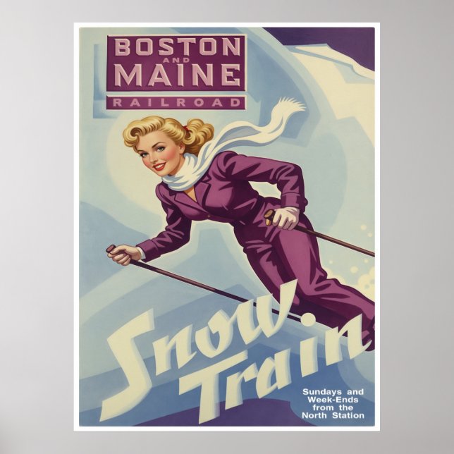 Boston and Maine Snow Train poster (Front)