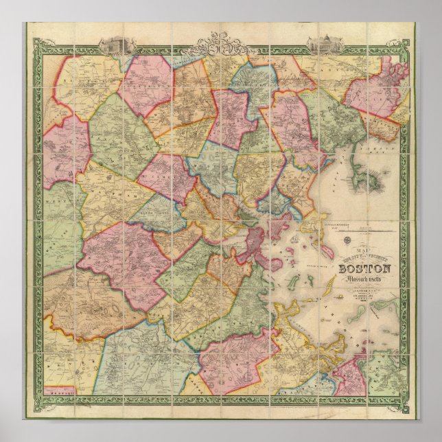 Boston and vicinity poster (Front)