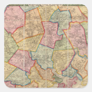 Boston and vicinity square sticker