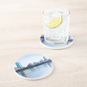 Boston Back bay across Charles River Coaster