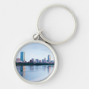 Boston Back bay across Charles River Key Ring