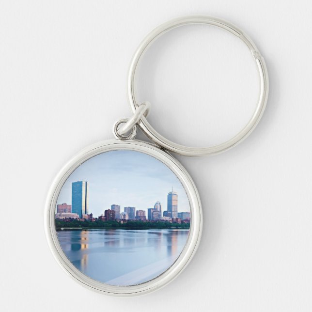 Boston Back bay across Charles River Key Ring (Front)