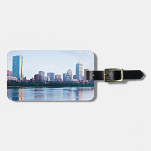 Boston Back bay across Charles River Luggage Tag