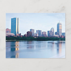 Boston Back bay across Charles River Postcard
