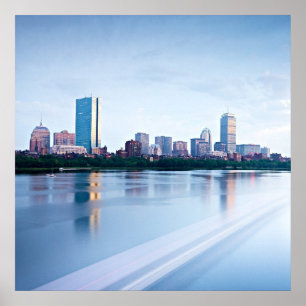 Boston Back bay across Charles River Poster