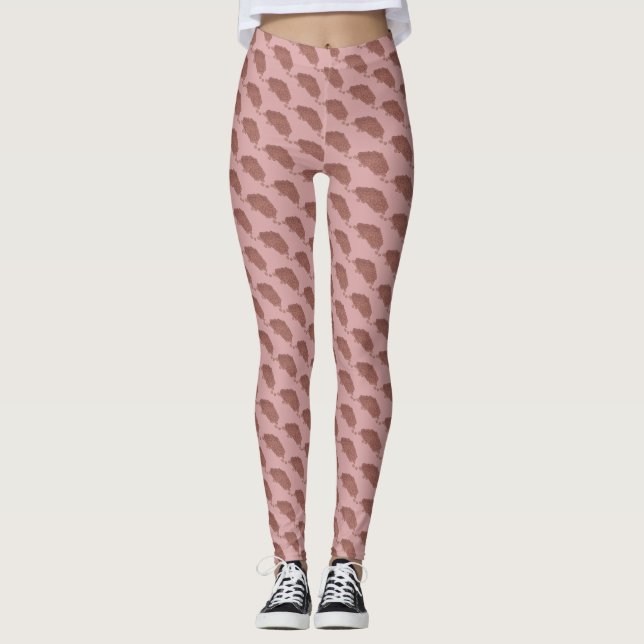 Boston Baked Beans MA Massachusetts Foodie Print Leggings (Front)