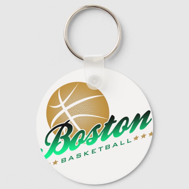 Boston Basketball Key Ring (Front)