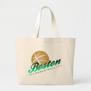 Boston Basketball Large Tote Bag