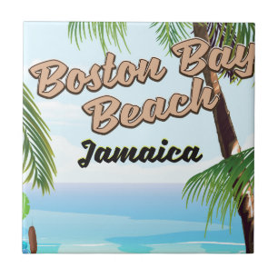 Boston bay beach, Jamaica Ceramic Tile