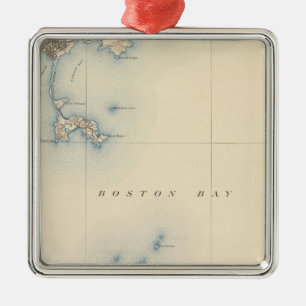 Boston Bay, Massachusetts Metal Ornament